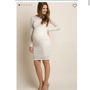 Long Sleeve Lace Maternity Dress